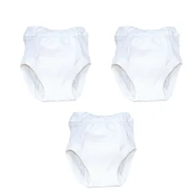Organic White Training Pant Pack of 3