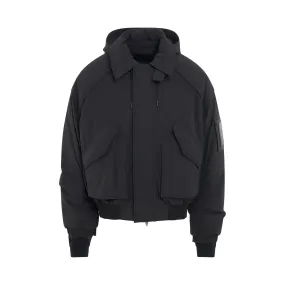Over-Fit Down Blouson Jumper in Grey