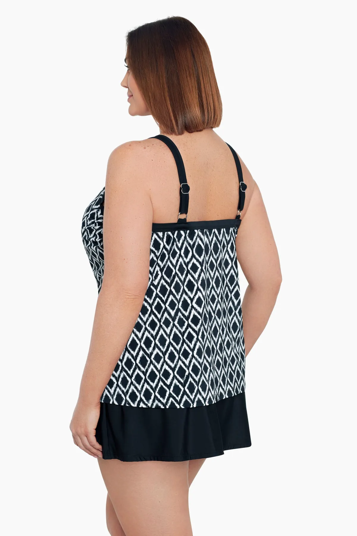 Plus Size High Neck Tankini Top Batik Charm