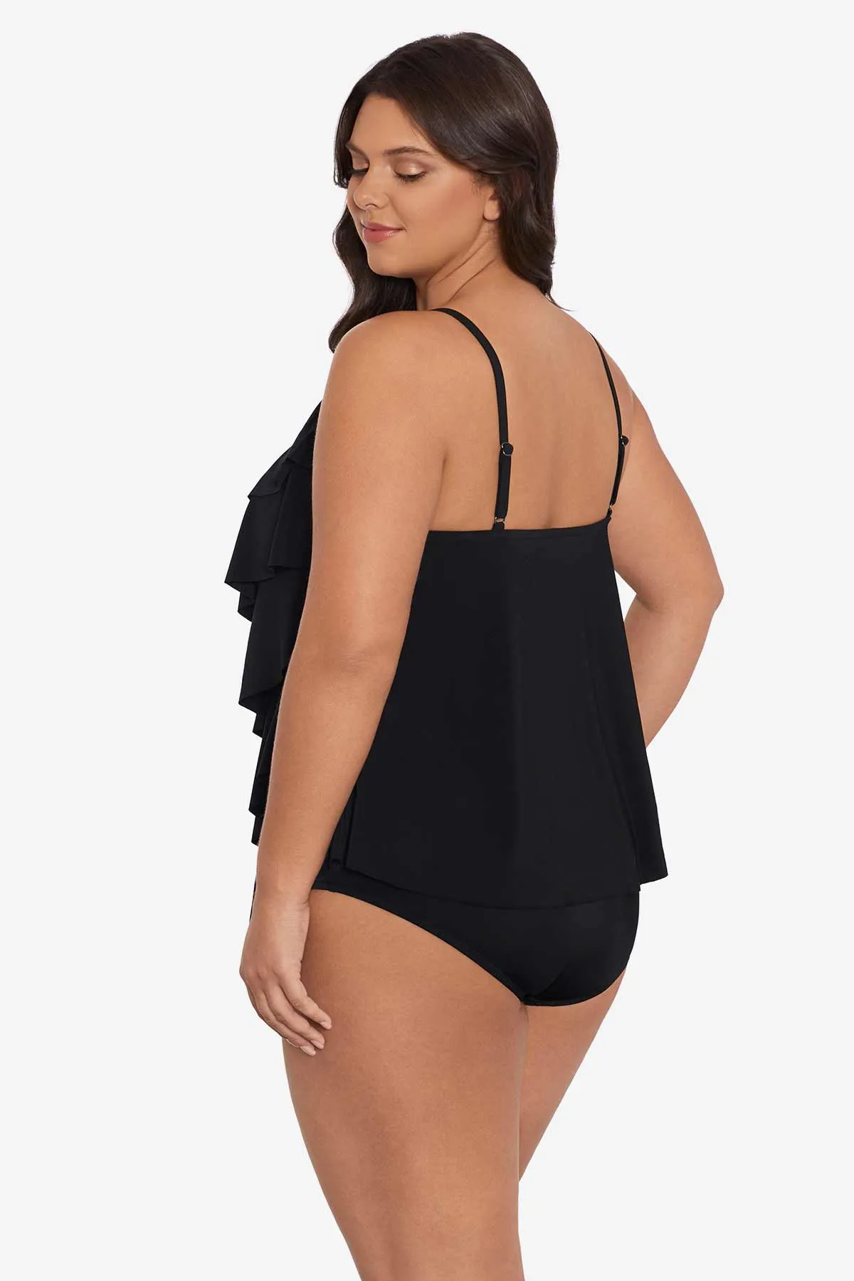 Plus Size Rachel Tankini Top - Black