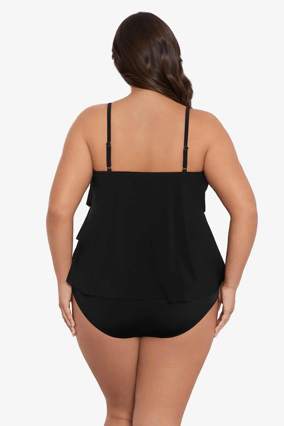 Plus Size Rachel Tankini Top - Black