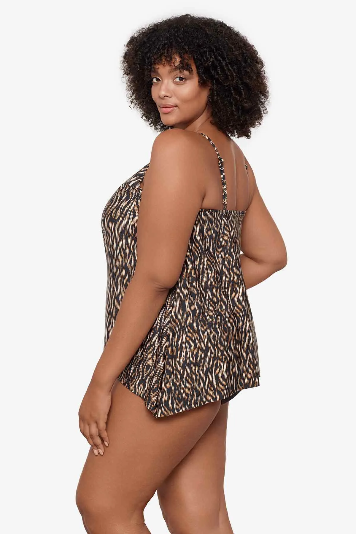 Plus Size Topkapi Peephole Tankini Top