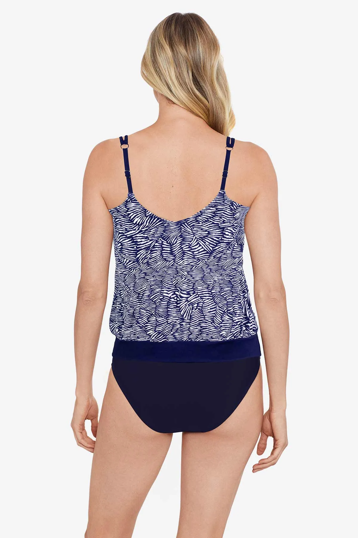 Shifting Shapes V-Neck Blouson Ring Top
