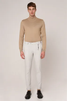 Silver Grey Slim Fit Men's Trousers - Wessi