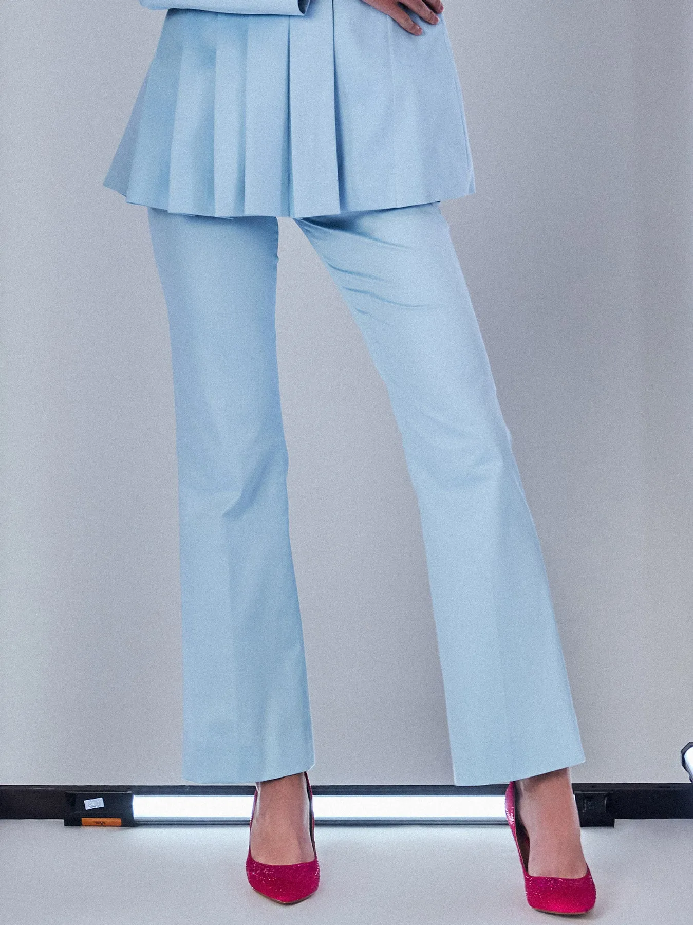 Sky Blue Boot Cut Trouser