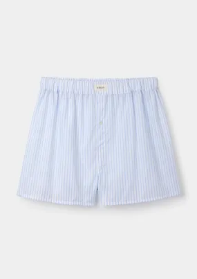 Sky Blue Stripe Cotton Boxer Shorts