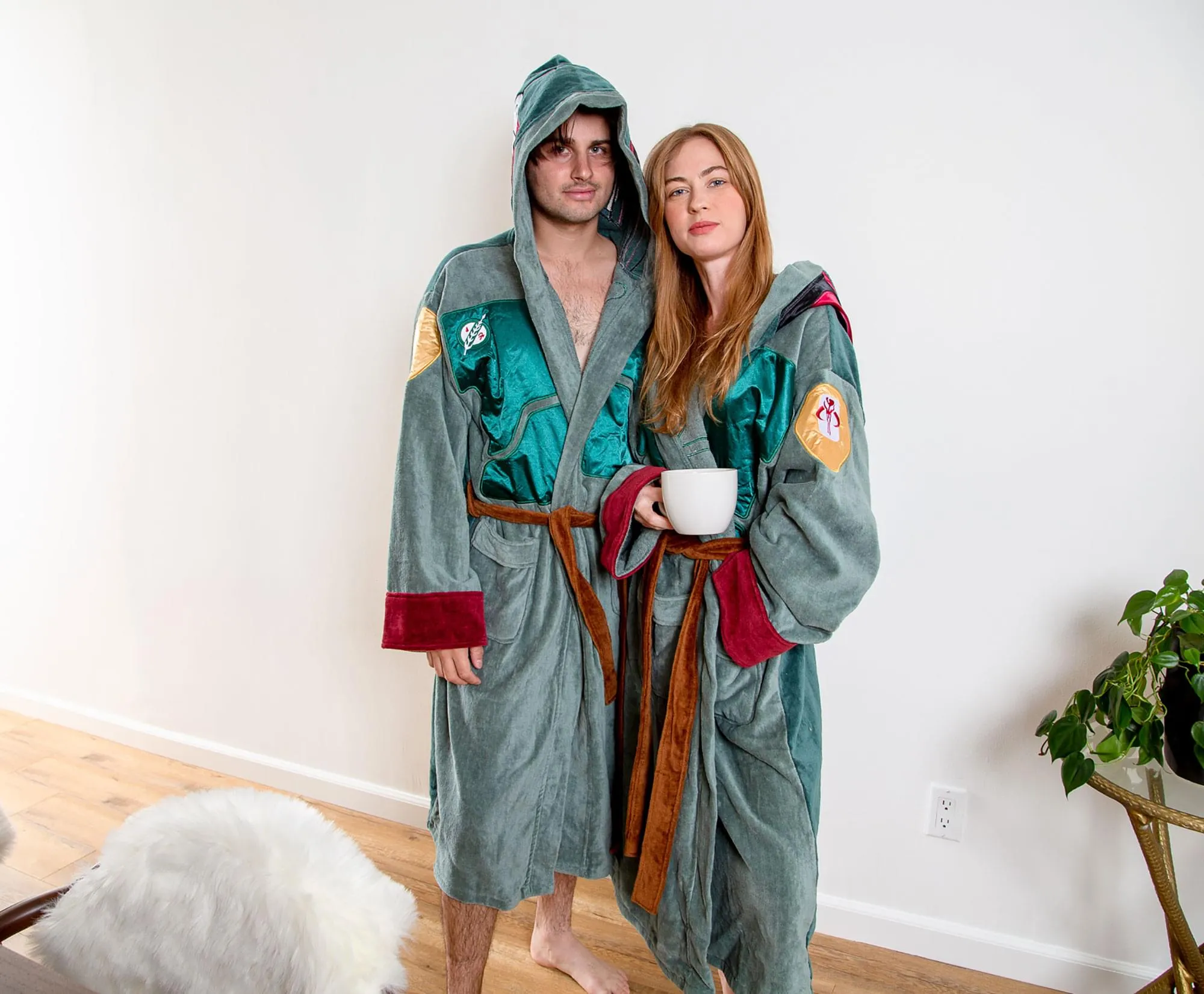 Star Wars Boba Fett Unisex Hooded Bathrobe for Adults