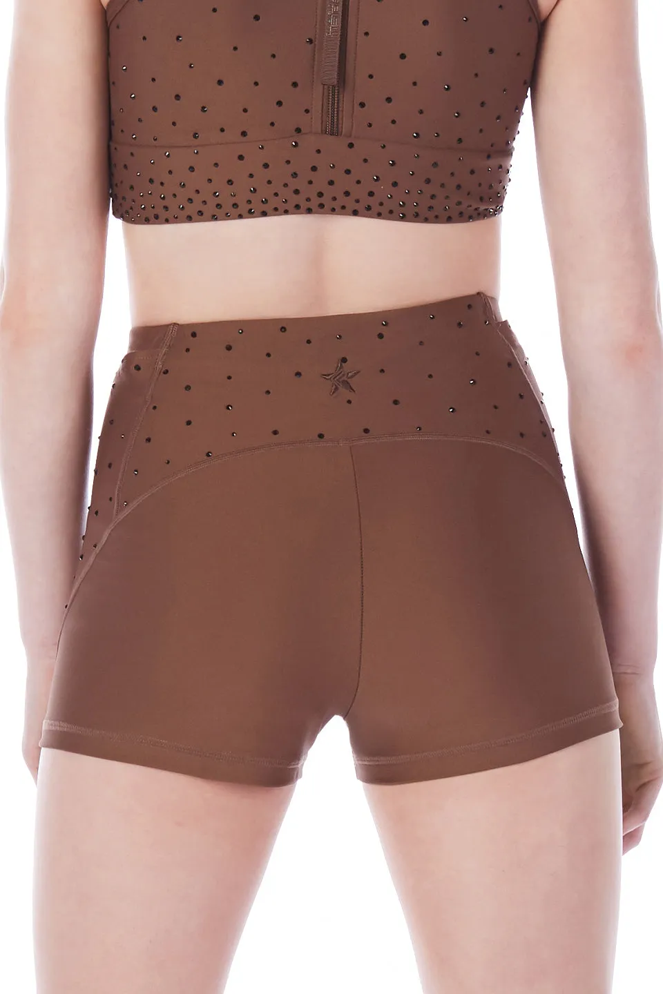 Strive Compression Shorts in Dark Mocha