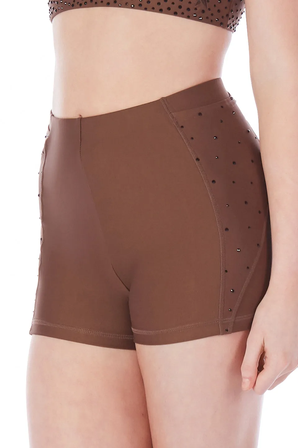 Strive Compression Shorts in Dark Mocha