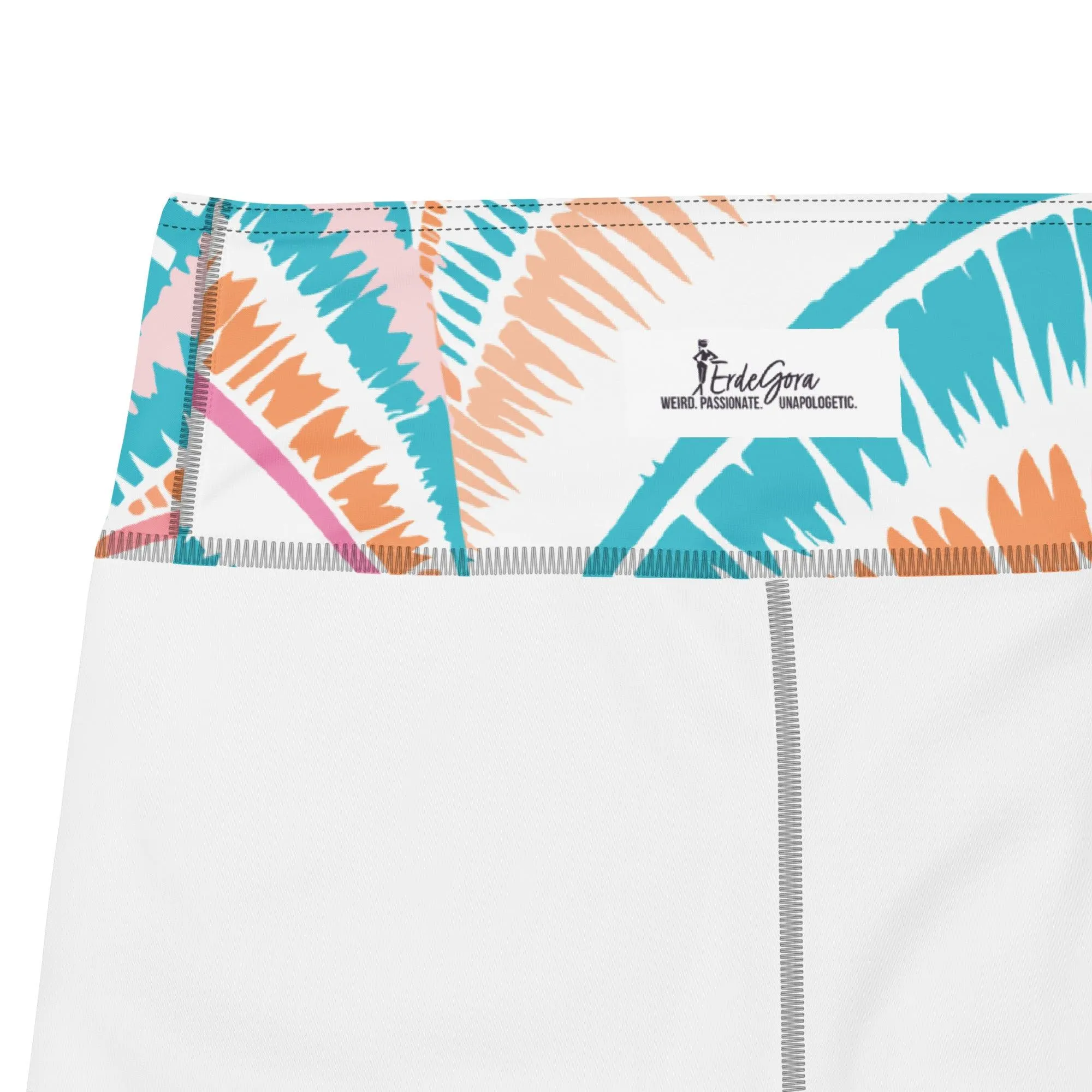 Tie-dye Yoga Shorts Peachy Ocean Drift