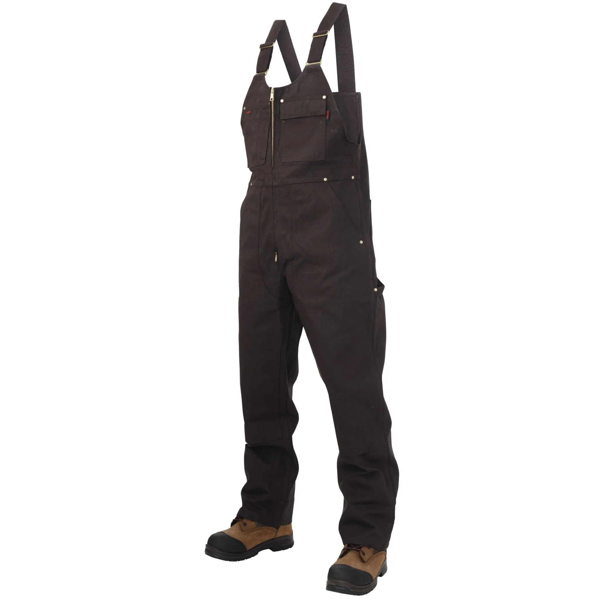 Tough Duck Men's WB04 Deluxe Unlined Bib Work Overalls - 12 oz Cotton Duck, Water-Repellent Finish, Rugged, Durable, Adjustable Straps | Sizes S-5XL