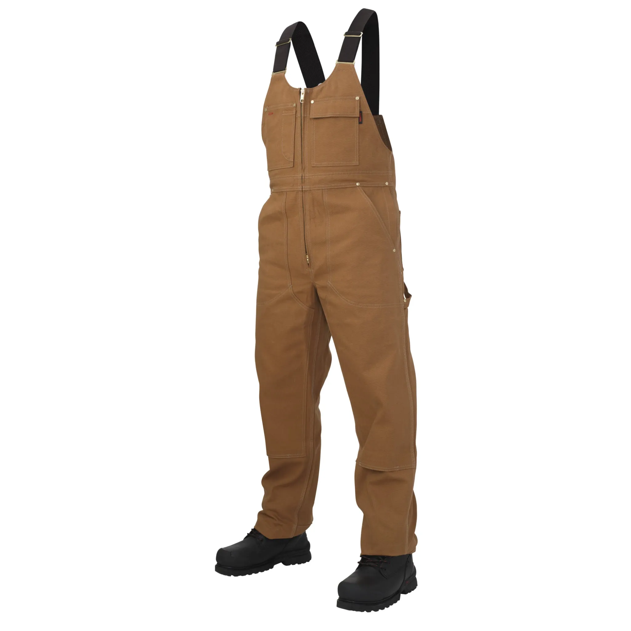 Tough Duck Men's WB04 Deluxe Unlined Bib Work Overalls - 12 oz Cotton Duck, Water-Repellent Finish, Rugged, Durable, Adjustable Straps | Sizes S-5XL