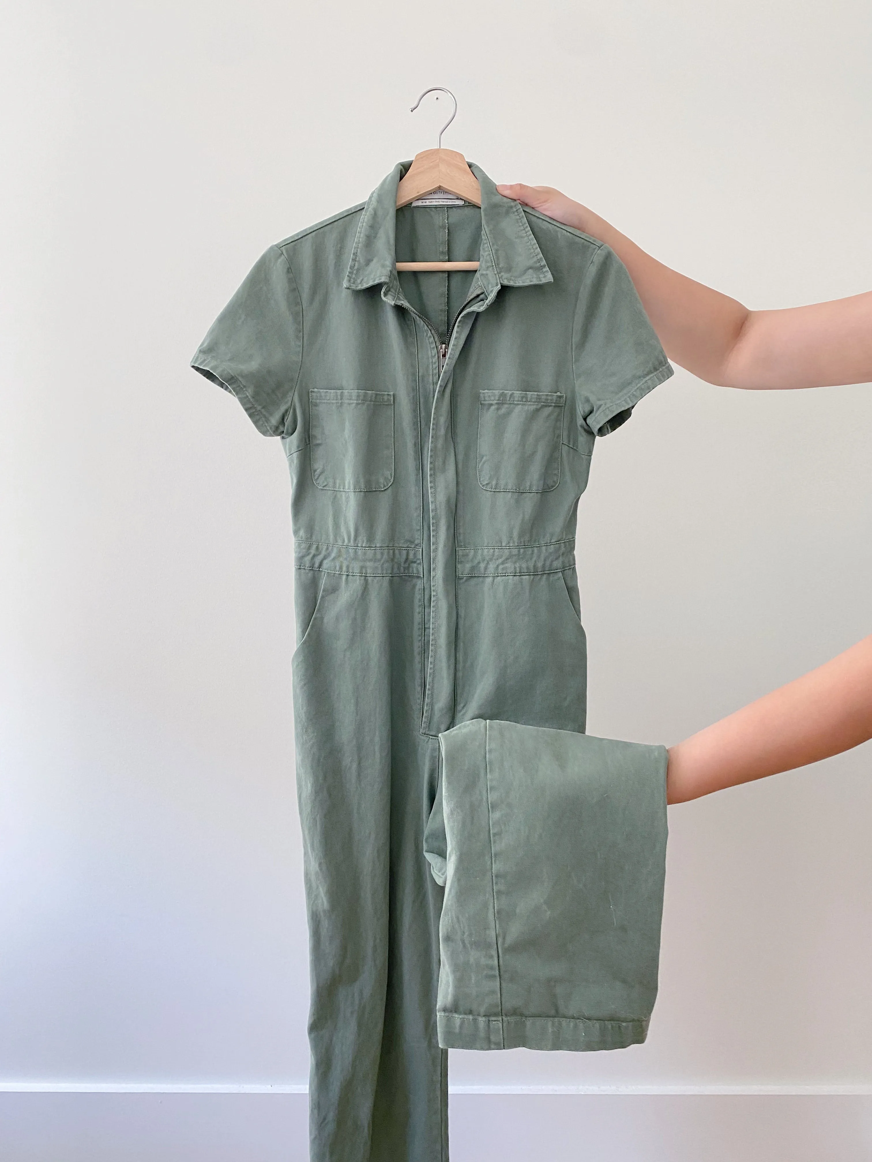 UO Green Utility Jumpsuit (M)