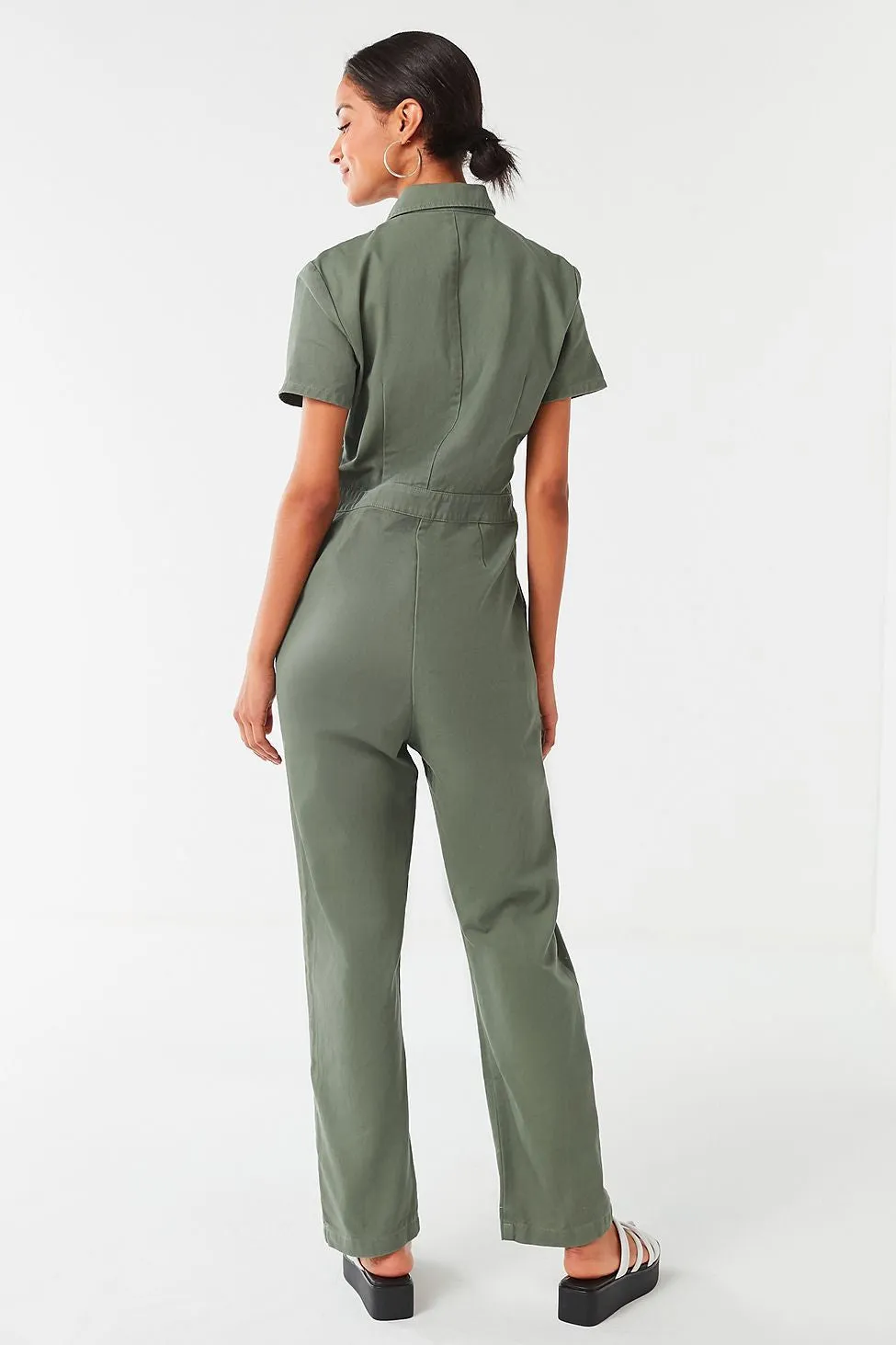 UO Green Utility Jumpsuit (M)