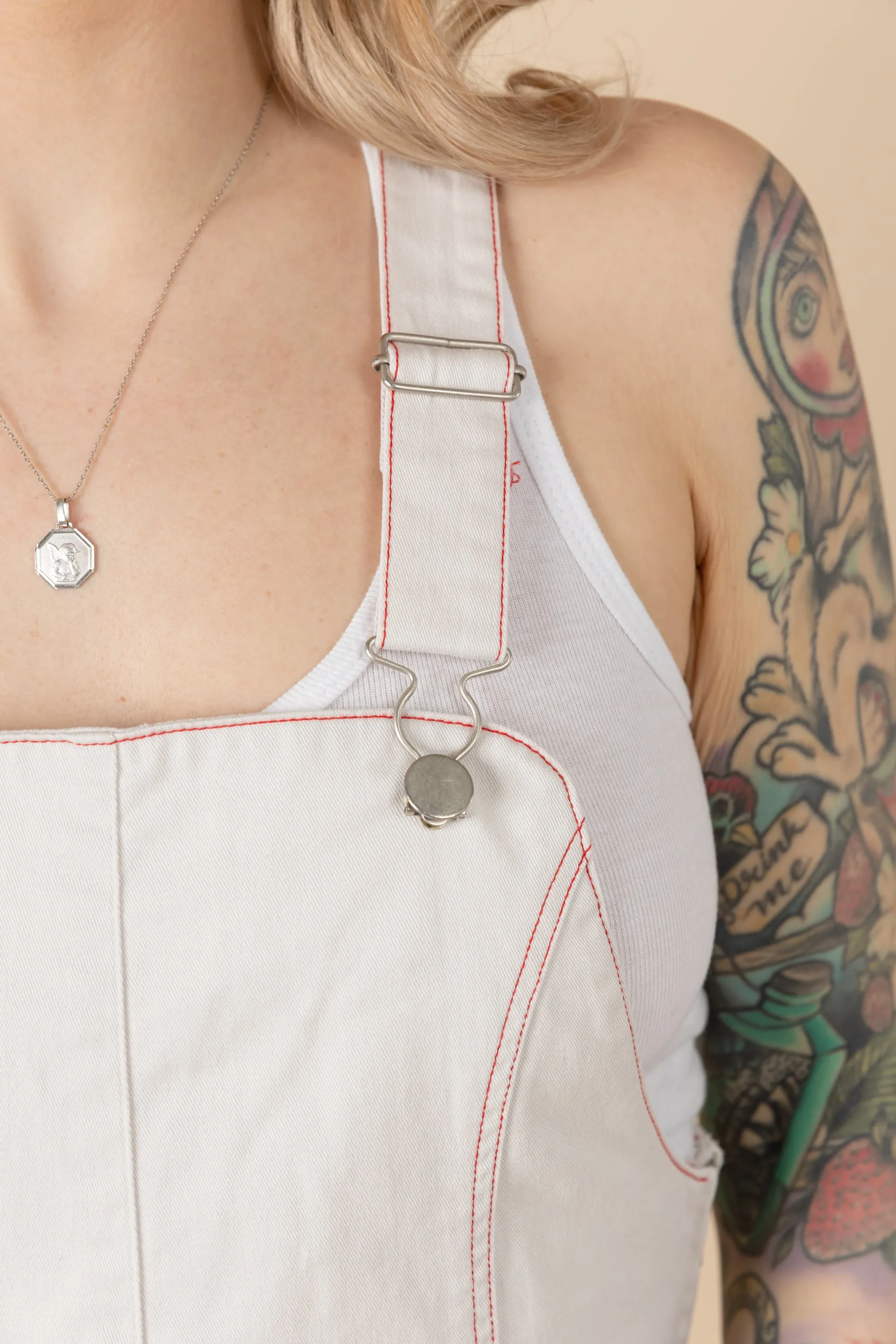 Vintage 1970's Bell Bottoms overalls| White Bib Overalls| Contrast Stritch Overalls| Vintage White Flare Overall (women's Small/Medium)